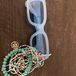 Sunglasses and bracelets